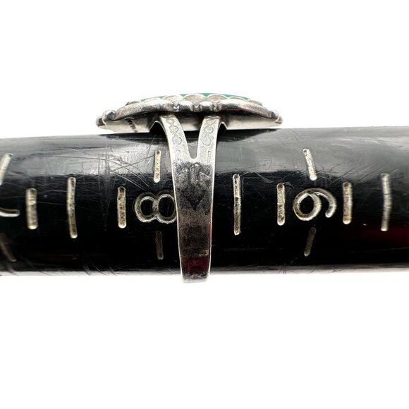 Vintage Bell Trading Native American Mens Womens Ring Turquoise Sterling Silver - Picture 3 of 7
